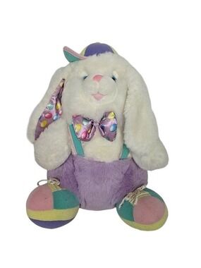 TB Trading Easter Bunny Hopalong Hopster Plush 16 Inch Vintage